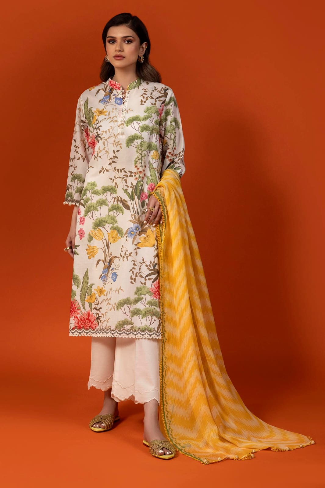 Sana Safinaz Ivory Garden Bloom Suit